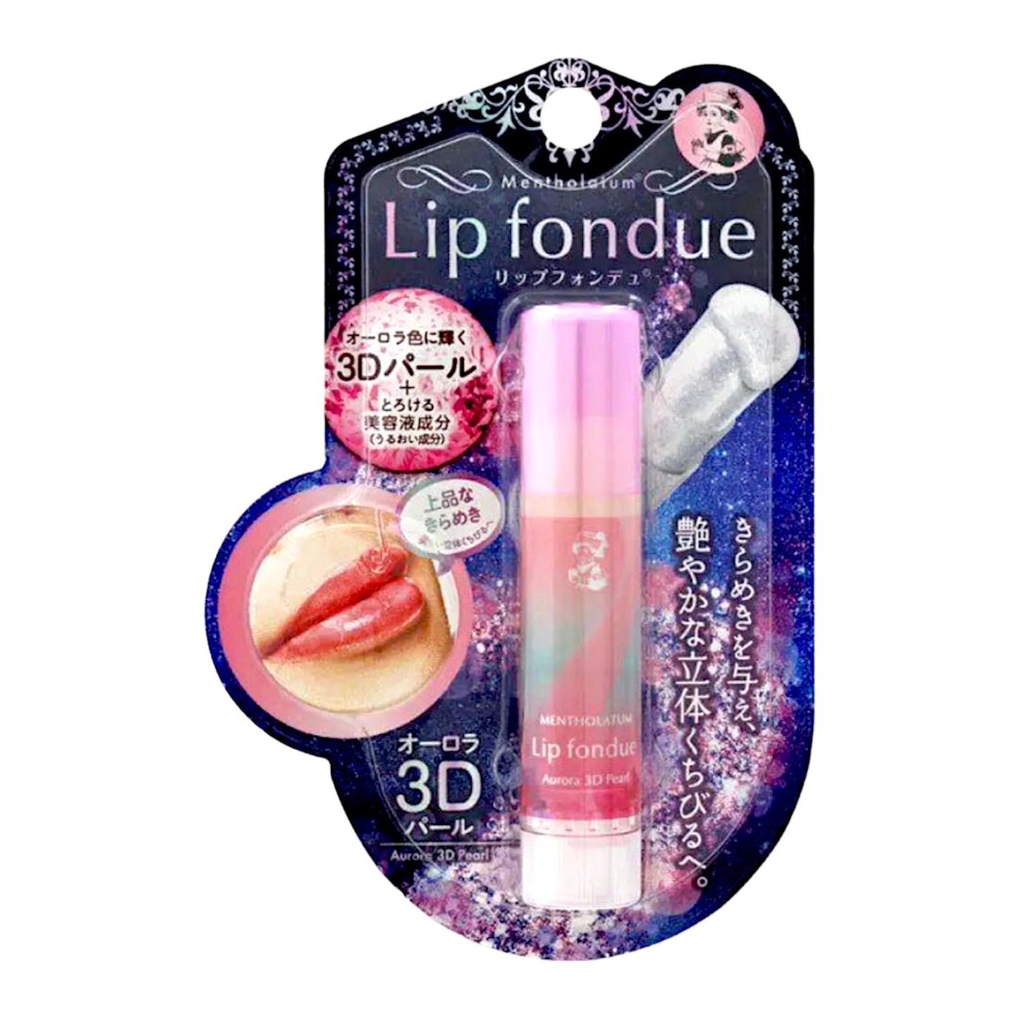 ROHTO Lip Fondue Aurora 3D Pearl / Coral Pink / Scarlet Pink (4.2g)