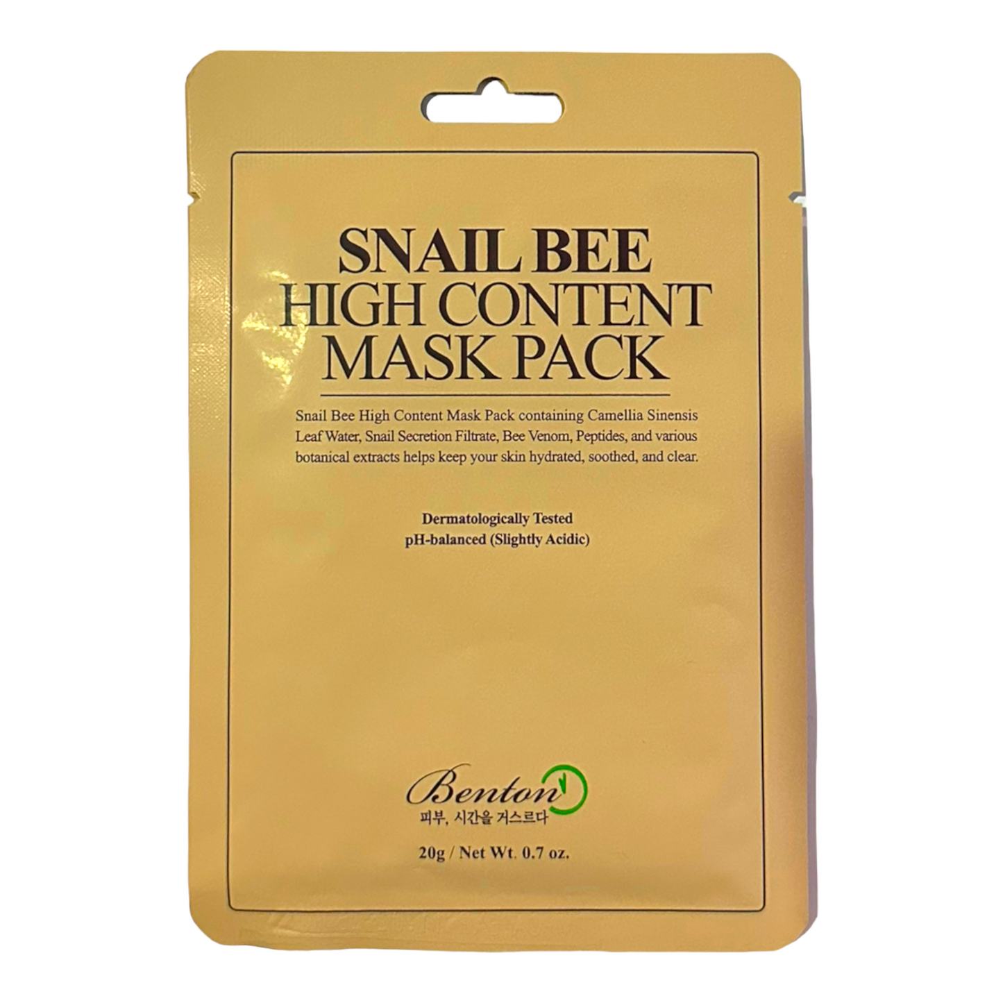 Benton Snail Bee High Content Mask (20g)