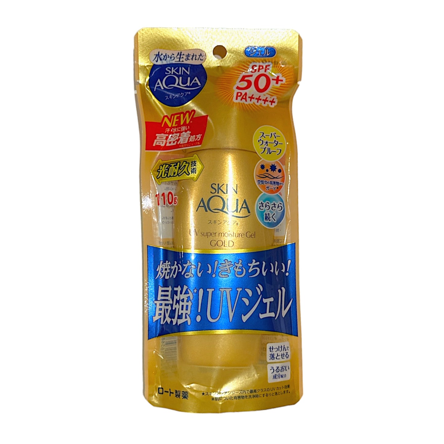 ROHTO Skin Aqua UV Super Moisture Gel GOLD 110g SPF50+ PA++++